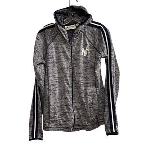 NY Yankees Genuine Merchandise 4her Women's Full Zip Hooded Jacket Blue Size M